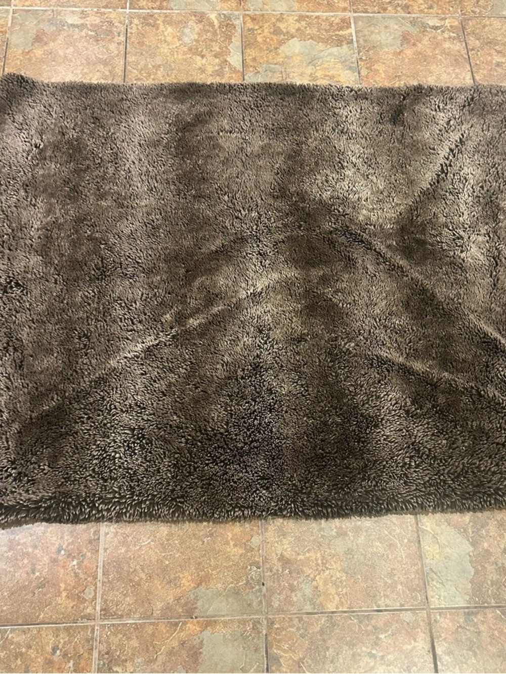 Restoration Hardware Faux Fur Throw Blanket Dark Brown Cosy Heavy Luxury